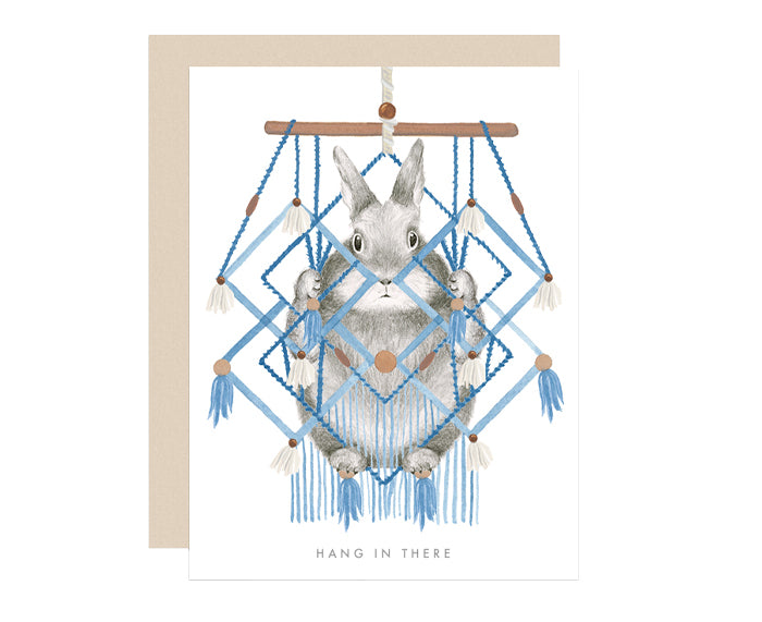 Hang In There Bunny Card by Dear Hancock
