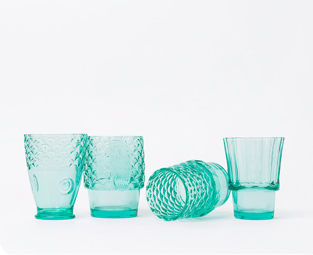 Koifish Stackable Glasses in Green by DOIY