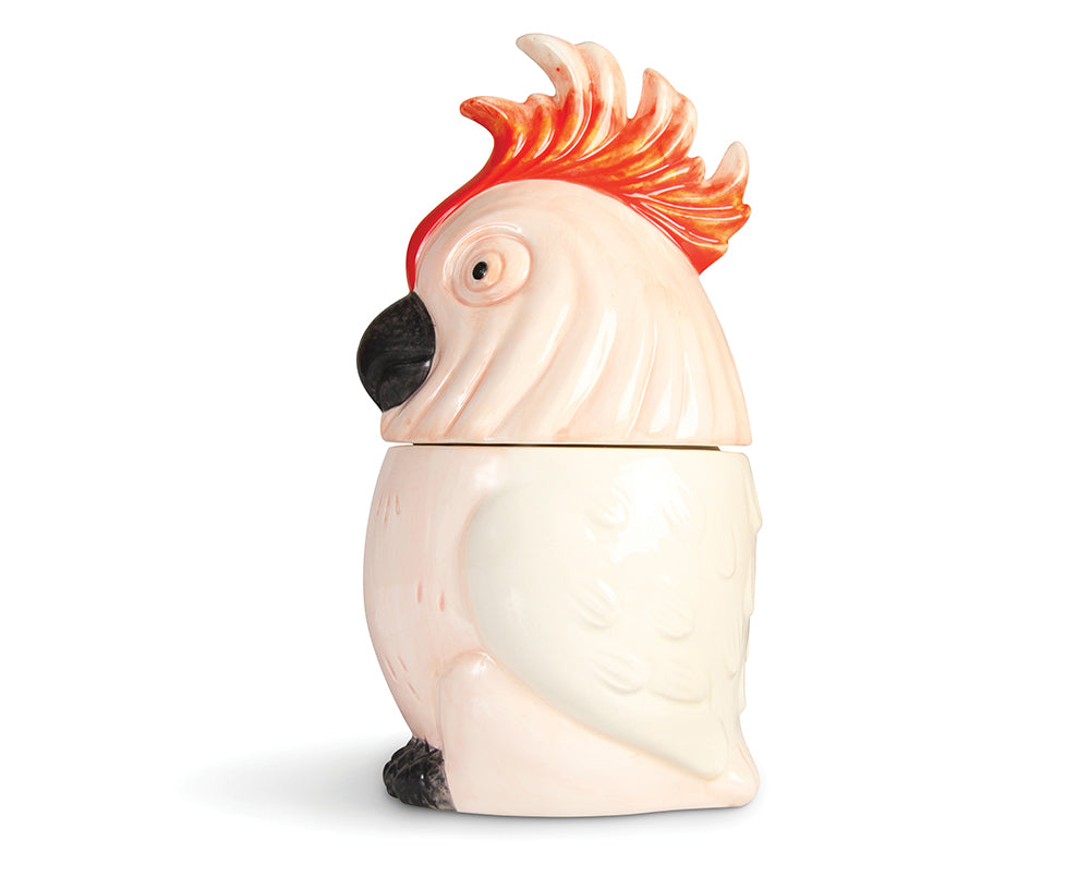 Cockatoo Ceramic Jar in Pink by &Klevering