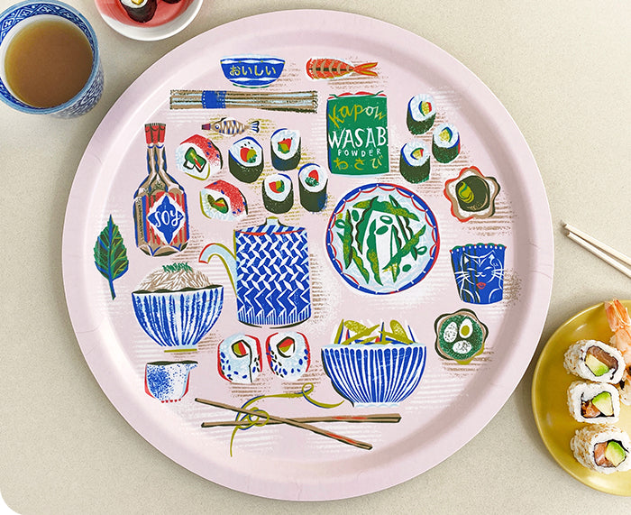 Sushi Round Tray by Jamida