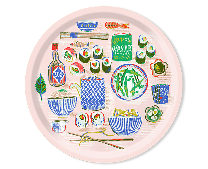 Sushi Round Tray by Jamida