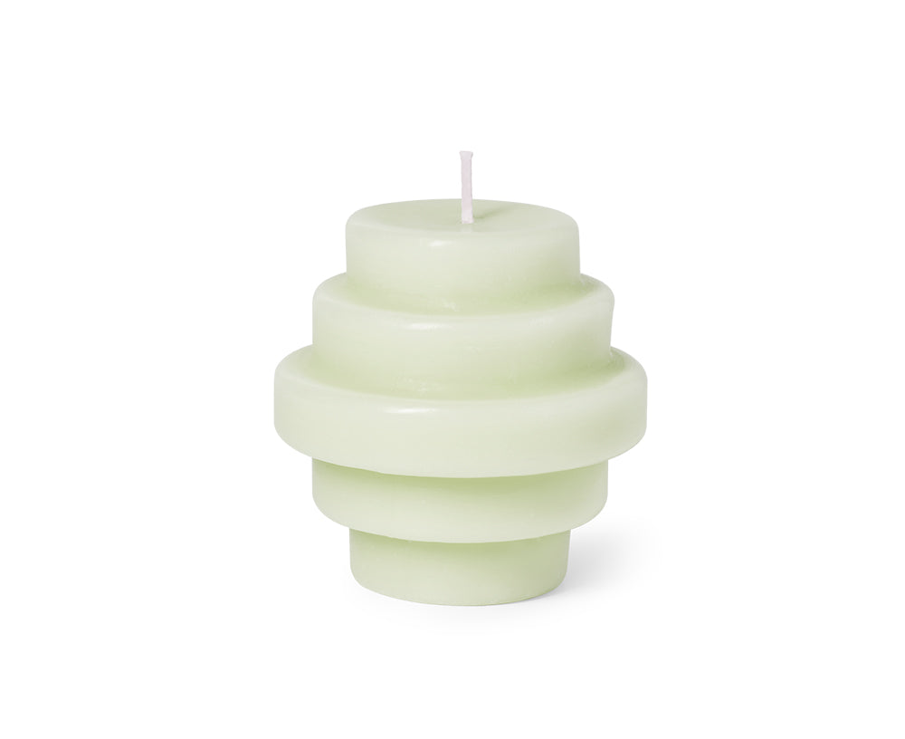 Templo Candle Sculpture in Ash Green by Octaevo