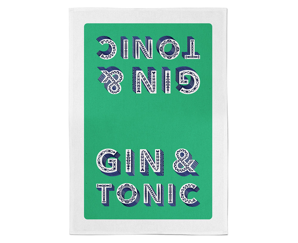 Word Dish Towel - Gin & Tonic - by Jamida